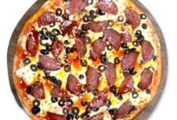 ARLEQUIN:TOMATE-FROMAGE-CHORIZO-OLIVES