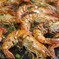 Gambas tigrées à la plancha