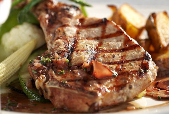 Entrecote spéciale cuite au gros sel et ses sauces ( 2 pers )