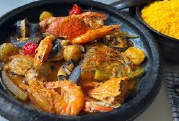 SAUCE BASSAMOISE ( ECREVISSE POISSON FRAIS CRABE CALAMAR)