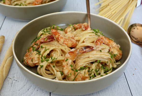 Linguine à la truffe et au gamba
